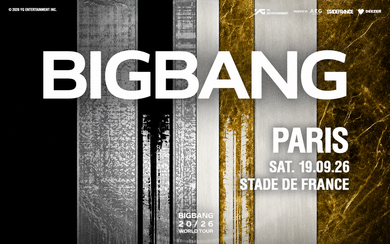 BIG BANG - STADE DE FRANCE - 19 SEPTEMBRE 2026